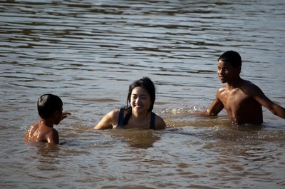 Swimming in the river