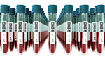 Test tubes labeled COVID-19