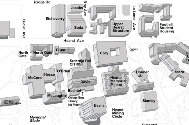 Printable map of engineering quadrant of campus