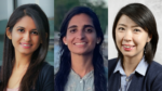 Headshots of EECS assistant professors (from left) Nika Haghtalab, Preeya Khanna, Yakun Sophia Shao.